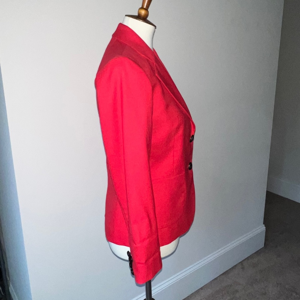 J.Crew Size 2 Red Suiting Two Button Jacket/Blaze… - image 7
